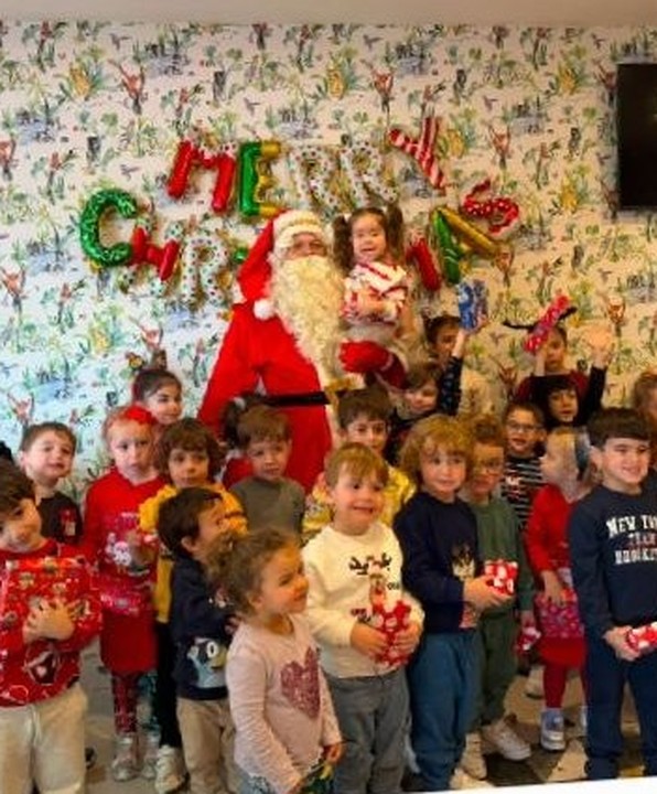 A group of children at the Christmas party
